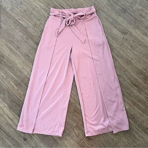 NWT Halara Wide-Leg Palazzo Belt Tie Pants, Sz L